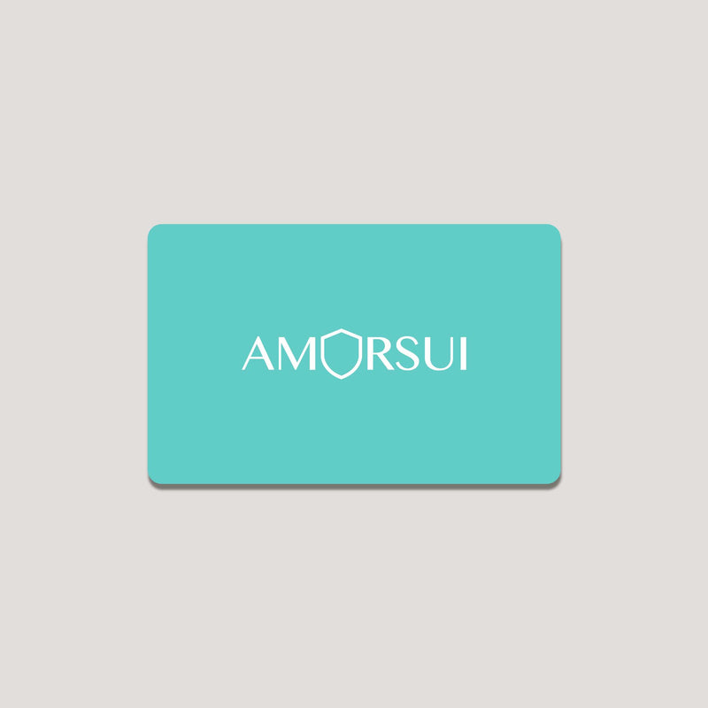 Light blue AmorSui Gift Card for modern PPE