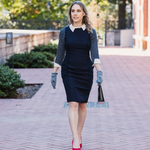 Business woman walking outside with the Alice™ Antimicrobial Gloves