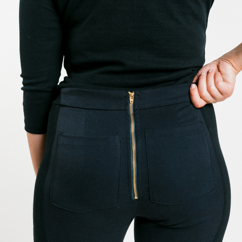 Back view of the zipper on The Rosalind™ Pants 2.0 