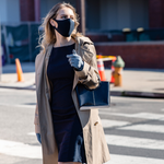 Woman wearing The Mary™ Fire-Resistant Face Mask & The Alice™ Antimicrobial Gloves